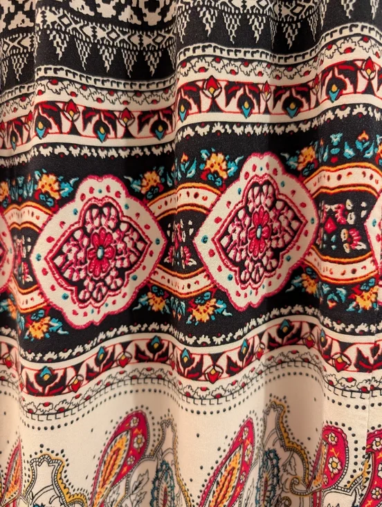 Christian Siriano Boho Elastic Waist Maxi Skirt - Picture 4 of 5